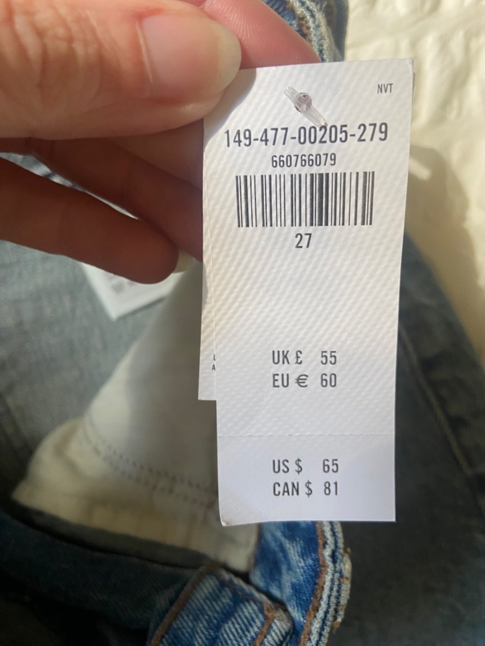 NWT Abercrombie "The Dad Short" High Rise Blue Denim Shorts - Size 27 Curve Love - Picture 7 of 8